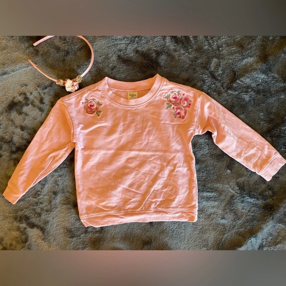 Bundle of 3: NWOT headband + oshkosh sweater + Carter’s leggings size 24M